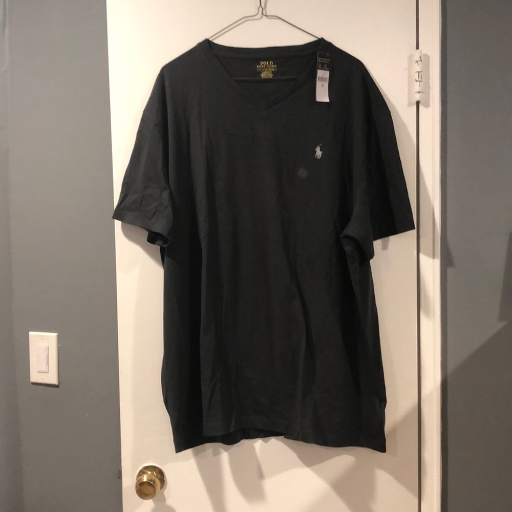 Black Polo Ralph Lauren V Neck T-Shirt